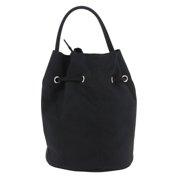 BALENCIAGA Hand Bag Canvas Black Silver 619458 Auth 186329A