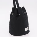 BALENCIAGA Hand Bag Canvas Black Silver 619458 Auth 186329A-5