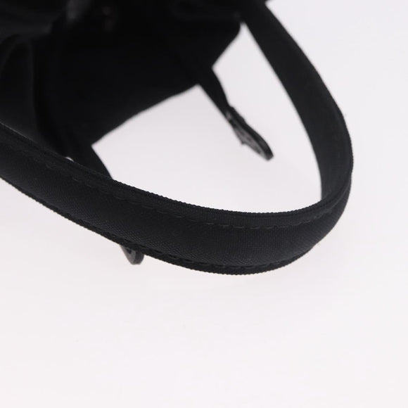 BALENCIAGA Hand Bag Canvas Black Silver 619458 Auth 186329A