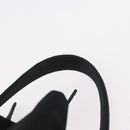 BALENCIAGA Hand Bag Canvas Black Silver 619458 Auth 186329A-14