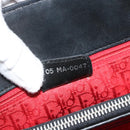 Christian Dior Large Shopper Canage Tote Bag Lamb Skin Black Silver Auth 186330A-24