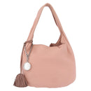 LOEWE Shoulder Bag Leather Pink Silver Auth 186331A-1