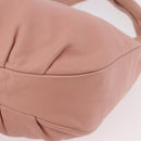 LOEWE Shoulder Bag Leather Pink Silver Auth 186331A-14