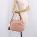 LOEWE Shoulder Bag Leather Pink Silver Auth 186331A-22