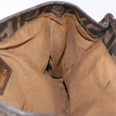 FENDI Zucca Canvas Hand Bag Black Brown Auth 186332-19