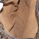 FENDI Zucca Canvas Hand Bag Black Brown Auth 186332-21