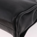 LOEWE Shoulder Bag Leather Black Gold Auth 186334A-16