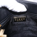 LOEWE Shoulder Bag Leather Black Gold Auth 186334A-10