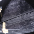 LOEWE Shoulder Bag Leather Black Gold Auth 186334A-11