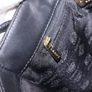 LOEWE Shoulder Bag Leather Black Gold Auth 186334A-25