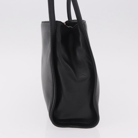 LOEWE Shoulder Bag Leather Black Gold Auth 186334A