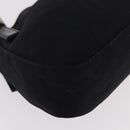 FENDI Mamma Baguette Shoulder Bag Cotton jersey Black Silver Auth 186336-8