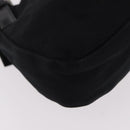 FENDI Mamma Baguette Shoulder Bag Cotton jersey Black Silver Auth 186336-16