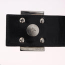 FENDI Mamma Baguette Shoulder Bag Cotton jersey Black Silver Auth 186336-10