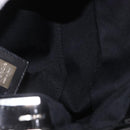 FENDI Mamma Baguette Shoulder Bag Cotton jersey Black Silver Auth 186336-11
