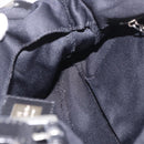FENDI Mamma Baguette Shoulder Bag Cotton jersey Black Silver Auth 186336-20