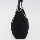 FENDI Mamma Baguette Shoulder Bag Cotton jersey Black Silver Auth 186336-4