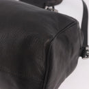 LOEWE Hand Bag Leather 2way Gray Silver Auth 186337M-16