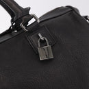 LOEWE Hand Bag Leather 2way Gray Silver Auth 186337M-19