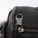 LOEWE Hand Bag Leather 2way Gray Silver Auth 186337M-21
