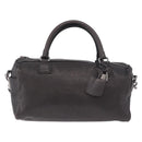 LOEWE Hand Bag Leather 2way Gray Silver Auth 186337M-13