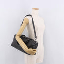 LOEWE Hand Bag Leather 2way Gray Silver Auth 186337M-27