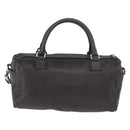 LOEWE Hand Bag Leather 2way Gray Silver Auth 186337M-2