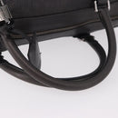 LOEWE Hand Bag Leather 2way Gray Silver Auth 186337M-7