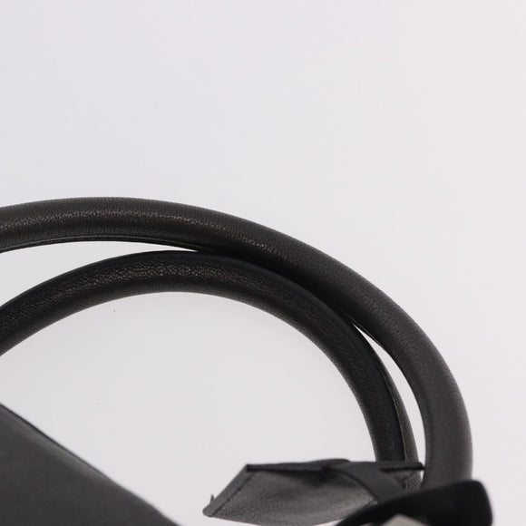 LOEWE Hand Bag Leather 2way Gray Silver Auth 186337M