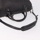 LOEWE Hand Bag Leather 2way Gray Silver Auth 186337M-8