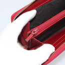 GUCCI GG Marmont Long Wallet Leather Red Gold 456117 Auth 186348A-19