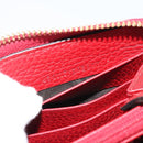 GUCCI GG Marmont Long Wallet Leather Red Gold 456117 Auth 186348A-12