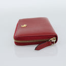 GUCCI GG Marmont Long Wallet Leather Red Gold 456117 Auth 186348A-3