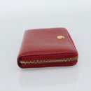 GUCCI GG Marmont Long Wallet Leather Red Gold 456117 Auth 186348A-4