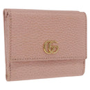 GUCCI GG Marmont Wallet Leather Pink Gold 524672 Auth 186349M-1