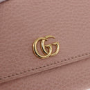 GUCCI GG Marmont Wallet Leather Pink Gold 524672 Auth 186349M-17