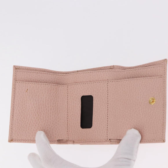 GUCCI GG Marmont Wallet Leather Pink Gold 524672 Auth 186349M
