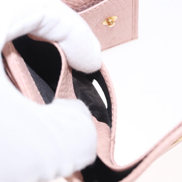 GUCCI GG Marmont Wallet Leather Pink Gold 524672 Auth 186349M