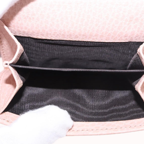 GUCCI GG Marmont Wallet Leather Pink Gold 524672 Auth 186349M