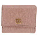 GUCCI GG Marmont Wallet Leather Pink Gold 524672 Auth 186349M-13