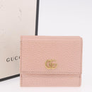 GUCCI GG Marmont Wallet Leather Pink Gold 524672 Auth 186349M-12