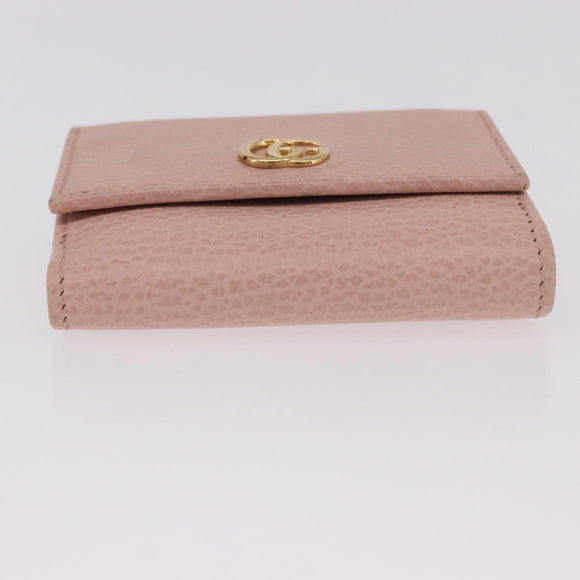 GUCCI GG Marmont Wallet Leather Pink Gold 524672 Auth 186349M