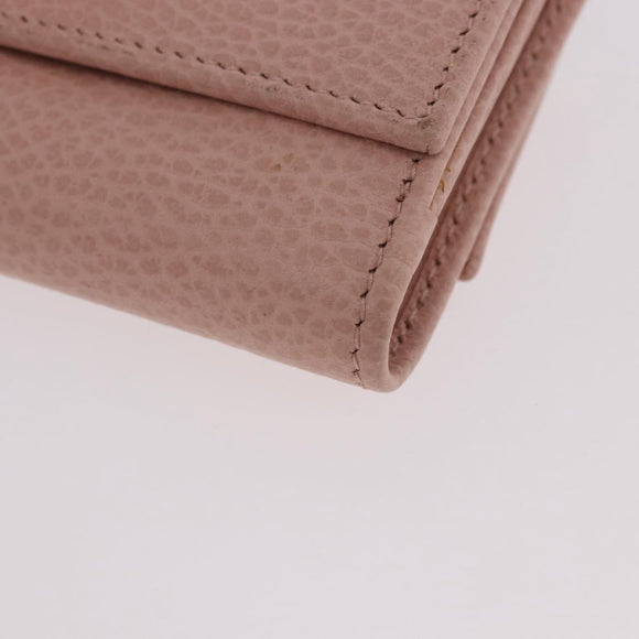 GUCCI GG Marmont Wallet Leather Pink Gold 524672 Auth 186349M
