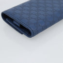 GUCCI Micro Guccissima GG Canvas Key Case Leather Blue Gold 278633 Auth 186350M-16