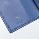 GUCCI Micro Guccissima GG Canvas Key Case Leather Blue Gold 278633 Auth 186350M-8