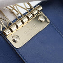 GUCCI Micro Guccissima GG Canvas Key Case Leather Blue Gold 278633 Auth 186350M-10