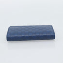 GUCCI Micro Guccissima GG Canvas Key Case Leather Blue Gold 278633 Auth 186350M-5