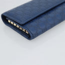 GUCCI Micro Guccissima GG Canvas Key Case Leather Blue Gold 278633 Auth 186350M-14