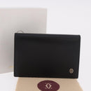 CARTIER Card Case Leather Black Auth 186351V-20