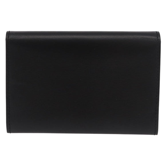 CARTIER Card Case Leather Black Auth 186351V